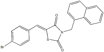 5-(4-bromobenzylidene)-3-(1-naphthylmethyl)-1,3-thiazolidine-2,4-dione 结构式