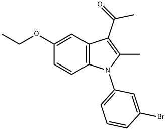 1-[1-(3-bromophenyl)-5-ethoxy-2-methyl-1H-indol-3-yl]ethanone 结构式