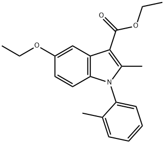 ethyl 5-ethoxy-2-methyl-1-(2-methylphenyl)-1H-indole-3-carboxylate 结构式