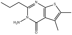 3-amino-5,6-dimethyl-2-propylthieno[2,3-d]pyrimidin-4(3H)-one 结构式