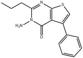 3-amino-5-phenyl-2-propylthieno[2,3-d]pyrimidin-4(3H)-one 结构式