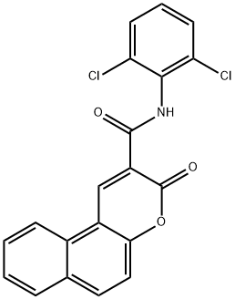 N-(2,6-dichlorophenyl)-3-oxo-3H-benzo[f]chromene-2-carboxamide 结构式