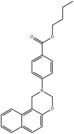 butyl 4-(1H-naphtho[1,2-e][1,3]oxazin-2(3H)-yl)benzoate 结构式