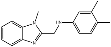 N-(3,4-dimethylphenyl)-N-[(1-methyl-1H-benzimidazol-2-yl)methyl]amine 结构式