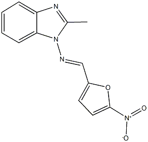 1-[({5-nitro-2-furyl}methylene)amino]-2-methyl-1H-benzimidazole 结构式