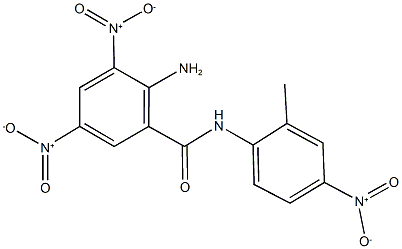 2-amino-3,5-bisnitro-N-{4-nitro-2-methylphenyl}benzamide 结构式