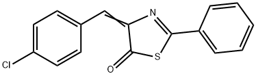 4-(4-chlorobenzylidene)-2-phenyl-1,3-thiazol-5(4H)-one 结构式
