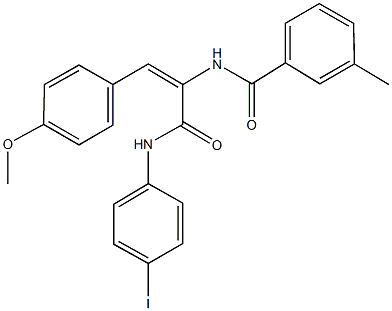 N-[1-[(4-iodoanilino)carbonyl]-2-(4-methoxyphenyl)vinyl]-3-methylbenzamide 结构式