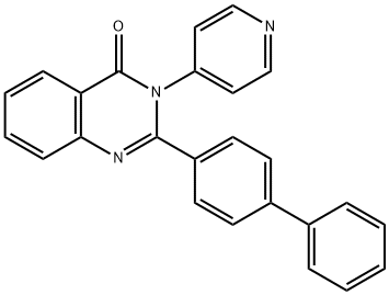 2-[1,1'-biphenyl]-4-yl-3-(4-pyridinyl)-4(3H)-quinazolinone 结构式