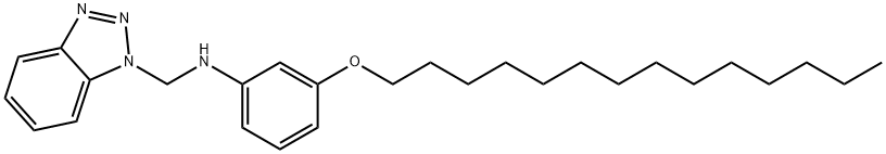 N-(1H-1,2,3-benzotriazol-1-ylmethyl)-3-(tetradecyloxy)aniline 结构式