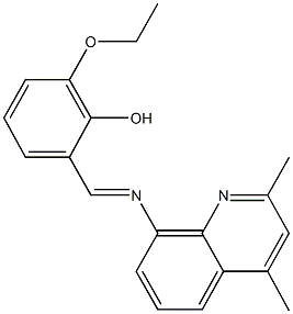 2-{[(2,4-dimethyl-8-quinolinyl)imino]methyl}-6-ethoxyphenol 结构式