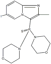 3-[di(4-morpholinyl)phosphorothioyl]-6-iodo-2-methylimidazo[1,2-a]pyridine 结构式