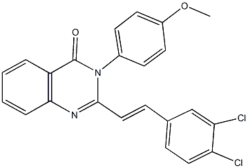 2-[2-(3,4-dichlorophenyl)vinyl]-3-(4-methoxyphenyl)-4(3H)-quinazolinone 结构式