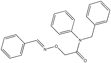N-benzyl-2-[(benzylideneamino)oxy]-N-phenylacetamide 结构式
