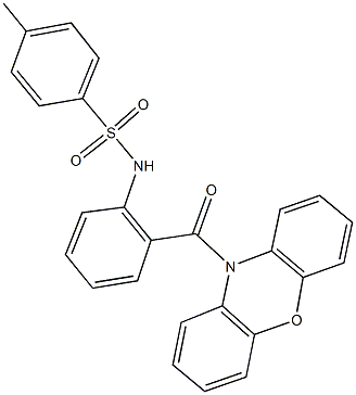 4-methyl-N-[2-(10H-phenoxazin-10-ylcarbonyl)phenyl]benzenesulfonamide 结构式