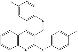 N-(4-iodophenyl)-N-({2-[(4-methylphenyl)sulfanyl]-3-quinolinyl}methylene)amine 结构式