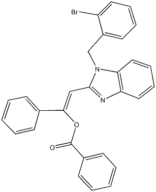 2-[1-(2-bromobenzyl)-1H-benzimidazol-2-yl]-1-phenylvinyl benzoate 结构式