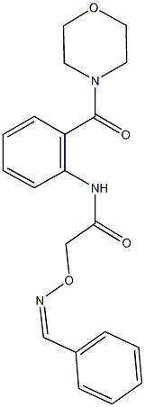 2-[(benzylideneamino)oxy]-N-[2-(4-morpholinylcarbonyl)phenyl]acetamide 结构式