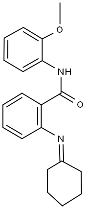 2-(cyclohexylideneamino)-N-(2-methoxyphenyl)benzamide 结构式