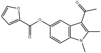 3-acetyl-1,2-dimethyl-1H-indol-5-yl 2-furoate 结构式