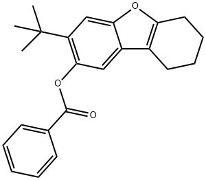 3-tert-butyl-6,7,8,9-tetrahydrodibenzo[b,d]furan-2-yl benzoate 结构式