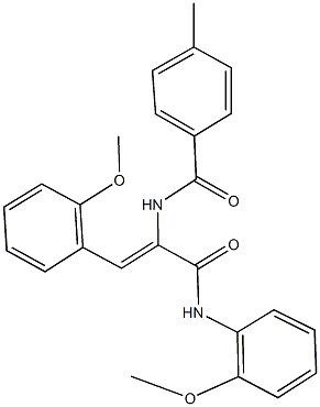 N-[1-[(2-methoxyanilino)carbonyl]-2-(2-methoxyphenyl)vinyl]-4-methylbenzamide 结构式