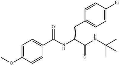 N-{2-(4-bromophenyl)-1-[(tert-butylamino)carbonyl]vinyl}-4-methoxybenzamide 结构式
