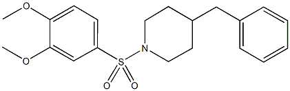 4-benzyl-1-[(3,4-dimethoxyphenyl)sulfonyl]piperidine 结构式