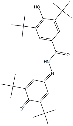 3,5-ditert-butyl-N'-(3,5-ditert-butyl-4-oxo-2,5-cyclohexadien-1-ylidene)-4-hydroxybenzohydrazide 结构式