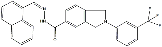 N'-(1-naphthylmethylene)-2-[3-(trifluoromethyl)phenyl]-5-isoindolinecarbohydrazide 结构式