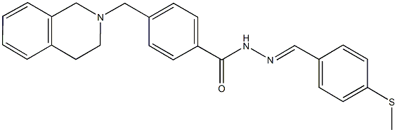 4-(3,4-dihydro-2(1H)-isoquinolinylmethyl)-N'-[4-(methylsulfanyl)benzylidene]benzohydrazide 结构式