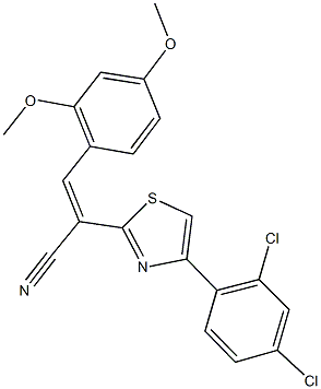 2-[4-(2,4-dichlorophenyl)-1,3-thiazol-2-yl]-3-(2,4-dimethoxyphenyl)acrylonitrile 结构式