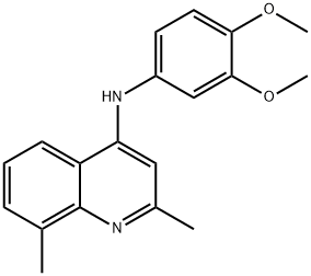 N-(3,4-dimethoxyphenyl)-2,8-dimethyl-4-quinolinamine 结构式