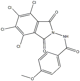 4-methoxy-N-(4,5,6,7-tetrachloro-1,3-dioxo-1,3-dihydro-2H-isoindol-2-yl)benzamide 结构式