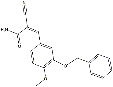 3-[3-(benzyloxy)-4-methoxyphenyl]-2-cyanoacrylamide 结构式