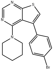 5-(4-bromophenyl)-4-(1-piperidinyl)thieno[2,3-d]pyrimidine 结构式