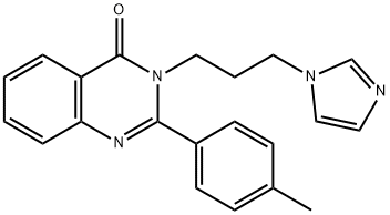 3-[3-(1H-imidazol-1-yl)propyl]-2-(4-methylphenyl)-4(3H)-quinazolinone 结构式