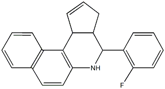 4-(2-fluorophenyl)-3a,4,5,11c-tetrahydro-3H-benzo[f]cyclopenta[c]quinoline 结构式