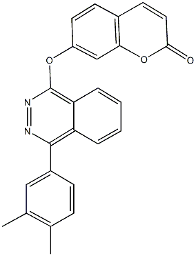 7-{[4-(3,4-dimethylphenyl)-1-phthalazinyl]oxy}-2H-chromen-2-one 结构式