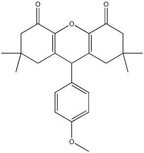 9-(4-methoxyphenyl)-2,2,7,7-tetramethyl-2,3,7,8-tetrahydro-1H-xanthene-4,5(6H,9H)-dione 结构式
