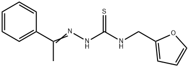 1-phenylethanone N-(2-furylmethyl)thiosemicarbazone 结构式