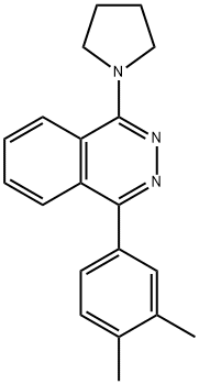 1-(3,4-dimethylphenyl)-4-(1-pyrrolidinyl)phthalazine 结构式