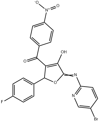 [5-[(5-bromo-2-pyridinyl)imino]-2-(4-fluorophenyl)-4-hydroxy-2,5-dihydro-3-furanyl]{4-nitrophenyl}methanone 结构式