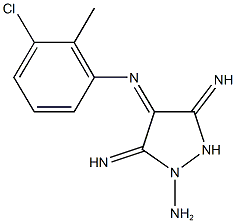 N-(1-amino-3,5-diimino-4-pyrazolidinylidene)-N-(3-chloro-2-methylphenyl)amine 结构式