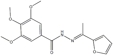 N'-[1-(2-furyl)ethylidene]-3,4,5-trimethoxybenzohydrazide 结构式