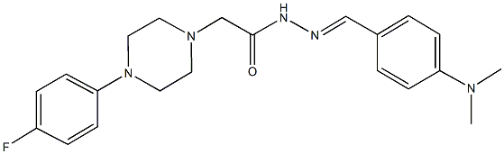 N'-[4-(dimethylamino)benzylidene]-2-[4-(4-fluorophenyl)-1-piperazinyl]acetohydrazide 结构式