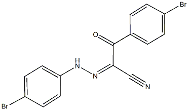 3-(4-bromophenyl)-2-[(4-bromophenyl)hydrazono]-3-oxopropanenitrile 结构式