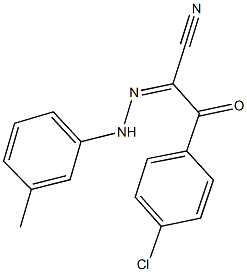 3-(4-chlorophenyl)-2-[(3-methylphenyl)hydrazono]-3-oxopropanenitrile 结构式