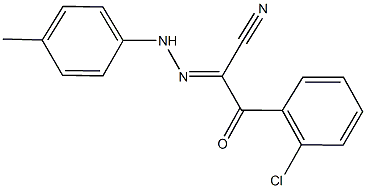 3-(2-chlorophenyl)-2-[(4-methylphenyl)hydrazono]-3-oxopropanenitrile 结构式