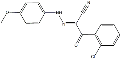 3-(2-chlorophenyl)-2-[(4-methoxyphenyl)hydrazono]-3-oxopropanenitrile 结构式